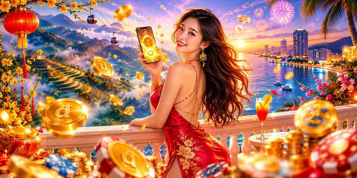Người dùng chơi casino và jackpot trên điện thoại tại khu nghỉ dưỡng Sapa
